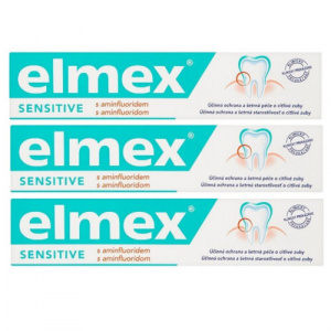 Elmex Pastă de dinți pentru dinți sensibili Sensitiv e 3 x 75 ml