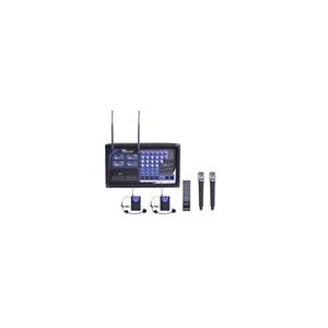 Azusa Microfon Statie MIK0124, 2 microfoane mana, 2 casti, PA-180 UHF