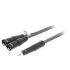 Sweex Cablu audio stereo 2x XLR 3 Pini tata - Jack 3.5mm tata 1.5m gri