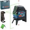 Bosch GCL 2-15 G + RM 1 Nivela laser cu linii (15 m) + Suport professional + Clema pentru tavan + Valiza
