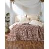 CottonBox Set de lux lenjerie de pat si patura, Cotton Box, Emboss - Beige