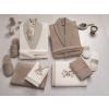 CottonBox Set matrimonial bambus si bumbac, Cotton Box, Ecru/Bej