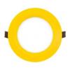 Ultralux Panou LED incastrabil, rotund, 6W SMD2835, rama galbena, lumina neutra