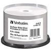 Verbatim 4.7GB DVD-R 16X Wide Silver Inkjet Printable No ID Brand 50pcs (43645)