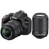 Nikon D3200 18-55VR + 55-200VR Black VBA330K003