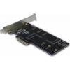 Inter-Tech PCIe Adapter for a M.2 PCIe and M.2 S-ATA drive. KT015