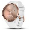 Garmin Vivomove HR Sport roz auriu, curea silicon alb, Small/Medium