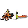 Bruder Snowmobil cu Sofer si Statie de Salvare Schior