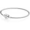 Pandora Brățară solidă cu fixare inelară 596268 19 cm