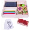 Bigjigs Set creativ tusiera si stampile Natura