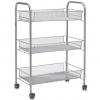 Zeller Carucior depozitare pentru baie, 3 nivele, 44 x 26 x 63 cm, Argintiu