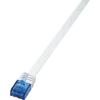 LogiLink Cat.5e U/UTP Patch Cord, flat, white, 1,0m CP0134