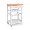 Zeller Carucior pentru bucatarie Sylvie White Wood