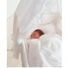 BabyDan Baldachin patut bebelusi alb cu broderie englezeasca
