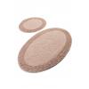 Chilai Home Set 2 covorase baie bumbac, Alessia Home, Piante Oval - Pink