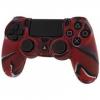 Assecure Pro Soft Silicone Protective Cover With Ribbed Handle Grip Camo Red Ps4