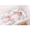 BabyMatex Protectie laterala din bumbac Bumper impletit The Braid Mint 01