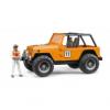 Bruder Jeep Cross Country Racer portocaliu cu sofer