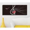Clock Art Tablou cu ceas Music Waves 30x70 cm