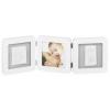 Baby Art Double Print Frame White & Grey