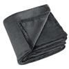 Stof Patura neagra pufoasa Cocoon 130 x 180 cm