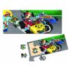 Brimarex Mickey și piloții de curse- Puzzle din lemn, 21 piese