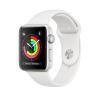 Apple Watch Series 3 GPS 38mm Carcasa din aluminiu argintie si bratara Sport alba (mtey2mp/a)