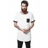 Urban Classics Long Shaped Leather Imitation Tee alb