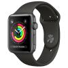 Apple Watch Series 3 GPS, 38mm, Carcasa din aluminiu gri si bratara Sport neagra (mtf02mp/a)