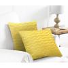 Country Club Set 2 fete de perna Wavy Ochre 43x43 cm