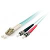 Equip LC/ST Optical Fiber Patch Cord, OM3, 50/125μm, 3.0m 255213