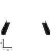 X-cab L Bracket pentru rack de 600 mm, set 2x buc.