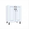 Spectral Mobila Corp inferior 60 cu 2 usi Zebra MDF alb drept