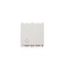 Vimar Intrerupator cu revenire PULSANT 1P NO 10AX cu simbol BEC alb 2 module - PLANA