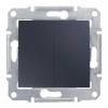 Schneider Electric SDN0300170 : Sedna - 1pole 2-circuits switch - 10AX without frame graphite