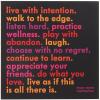 Quotable Cards Felicitare - Live with intention