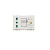 Vimar Priza interblocata cu intrerupator automatC10 si diferential 10mA, standard Italian P17/P11, 3 module alb - PLANA