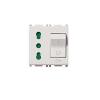 Vimar Priza interblocata cu intrerupator automat, standard Italian P17/P11, 2P+T 16A, 2 module alb - PLANA