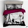 Ralex Pucioasa Lenjerie de pat bumbac 100% poplin satinat 3D, Ralex Pucioasa, Love Paris