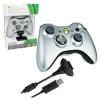 Microsoft Controller Silver Xbox360 With Play & Charge Kit