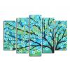 Bonanza Set 5 tablouri Blue Tree