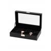 Rothenschild Cutie Piele Ecollogica Neagra RS-1098-12CFBL Pentru 12 Ceasuri