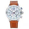 Curren Casual White & Brown, piele ecologica 25293