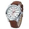 Curren Military White Dial, piele ecologica 25279