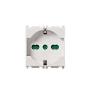 Vimar Priza universala 2P+T 16A, 2 module ALB - PLANA