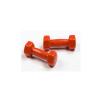 Sporter Gantera vinyl Sportpartner 2 kg rosu