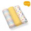BabyOno Set 3 scutece textile bumbac- yellow