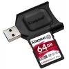 Kingston Canvas React Plus SDXC 64GB, CL10 + Card Reader MLPR2/64GB