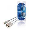 Bandridge Cablu audio stereo 2x RCA tata - 3.5mm mama 1m albastru