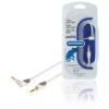 Bandridge Cablu audio Jack stereo 3.5mm tata - 3.5mm tata cotit 90 grade 1m alb